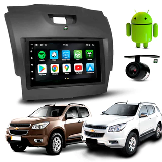 Kit Central Multimidia 7 Pol Android Blazer/S10 2012 2013 2014 2015 2016 Grafite