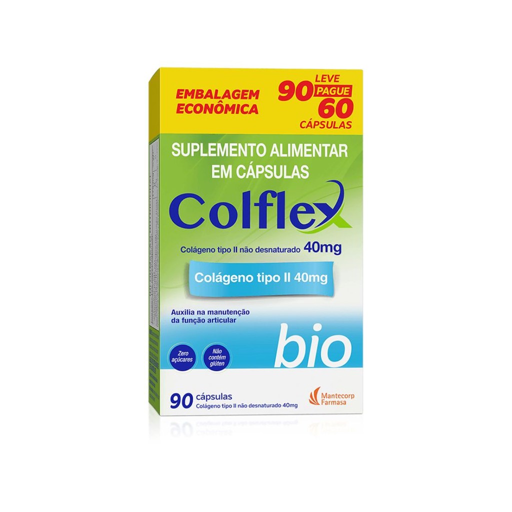 Suplemento Alimentar Colflex Bio 90 40mg Cápsulas | Shopee Brasil