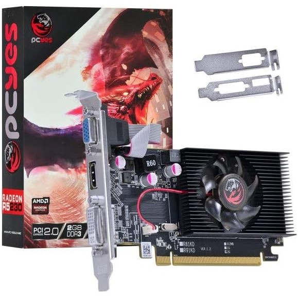 PLACA DE VIDEO AMD RADEON R5 230 2GB DDR3 64 BITS COM KIT LOW PROFILE ...