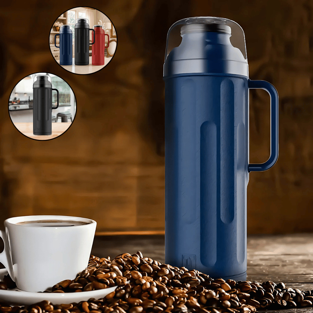 Garrafa Térmica Personal 1L Termolar Mesa / Azul, Vermelha e