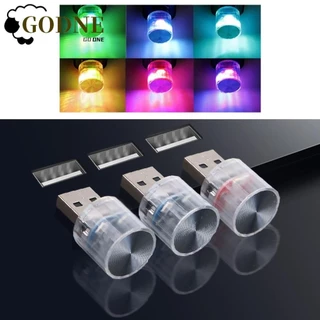 GODNESSFO Luz Ambiente Para Carro , Lâmpada USB Plug Play Atmosphere Lamp , Auto Interior Decor Multicolor Intermitente Mini LED