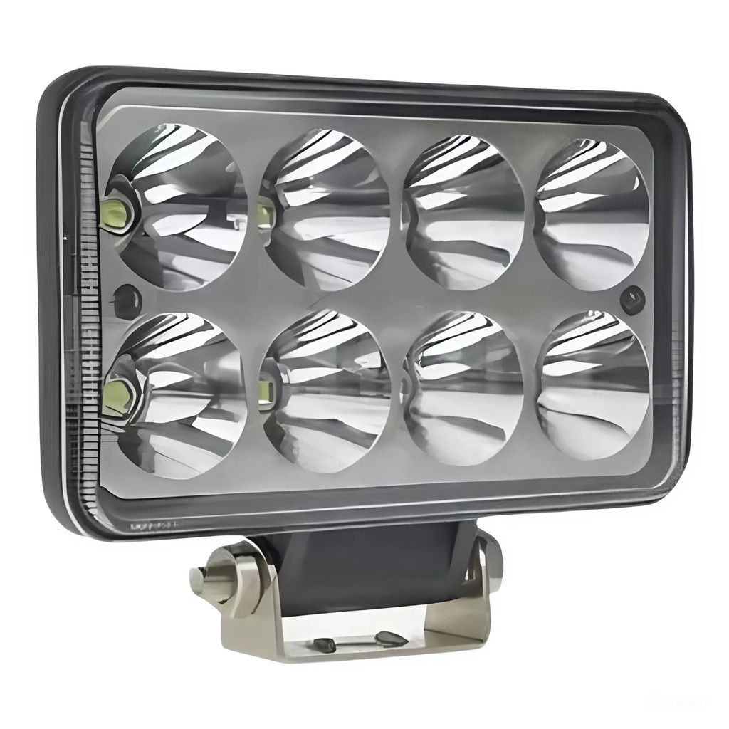Farol 8 Led Retangular 24w Carro Moto Caminhão 12v 24v | Shopee Brasil