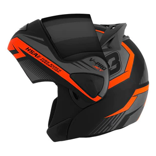 Capacete Moto Escamoteável Pro Tork V-pro Jet 3 Robocop Viseira Fumê
