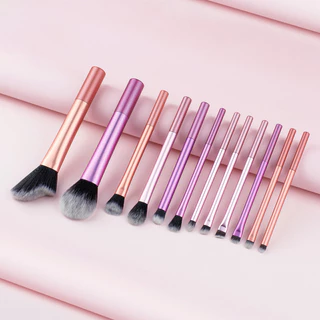 12 Conjunto de Escovas de Maquiagem Conjunto Completo Blush Pó Solto Destaque Eyeshadow Brush Novice Set Escova de Maquiagem Travel Gift