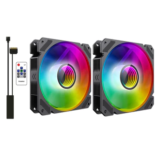 2 Fan Cooler Preto Argb Gamemax Rainbow-c9+controladora