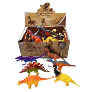 KIT /12 Modelos de Dinossauro de Brinquedo Colecionáveis- Dinossauros Diversas Cores e Formatos para Brincar e se Divertir