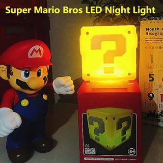 Novo Super Mario Bros Lâmpada LED Carregamento USB, Luz Nocturna Decorativa para Aniversário e Infantil