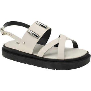 Sandalia Flatform com Fivela Enfeite Rebite Confort Super Macia Confortável 1586