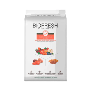 BIOFRESH SUPER PREMIUM ADULTO PEQUENOS E MINI 10,1KG SABOR MIX CARNES FRANGO
