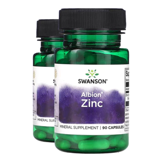 Kit 2x Zinco Quelato 30mg Swanson 90 Cápsulas Importado/Made in Usa