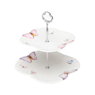 Prato duplo Wolff Borboletas de Porcelana Branco 25cm x 24cm