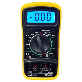 Multímetro Digital Profissional Portátil com Cabo Multi Teste Exbom MD-200L