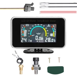 Medidor LCD 3 Em 1 Para Carro , Digital De Pressão De Óleo De Temperatura Da Água , Instrumento Universal 9-36V Caminhão , SUV , RV , Moto920