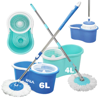 Mop 2 Em 1 Lava E Seca Com Cesto Centrifuga Esfregão 360 Microfibra em Oferta na Shopee