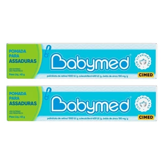 Kit 2 Pomadas Para Prevenção De Assaduras Babymed Azul 45g em Oferta na Shopee