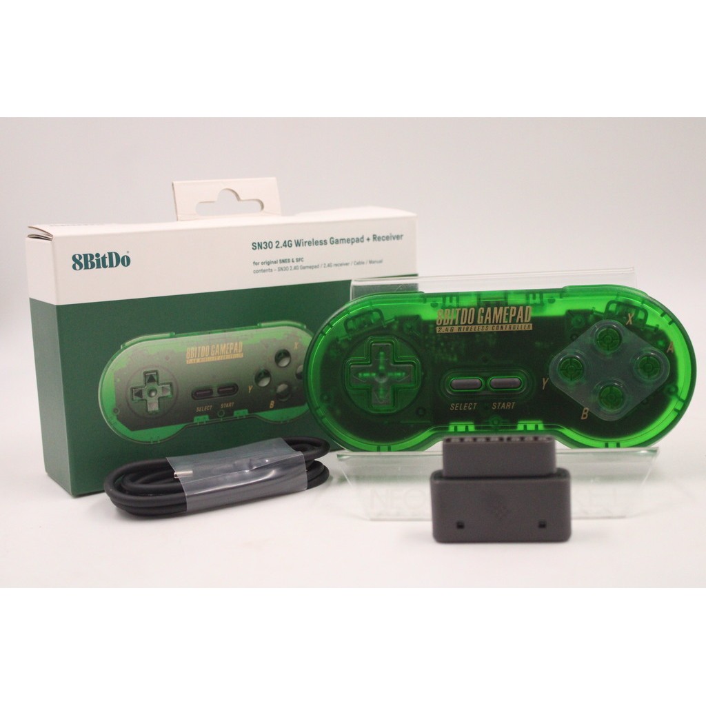 thumbnail image 2 of SN30 2.4G Wireless Gamepad For Original SNES/SFC - New Jade Green 2 of 12