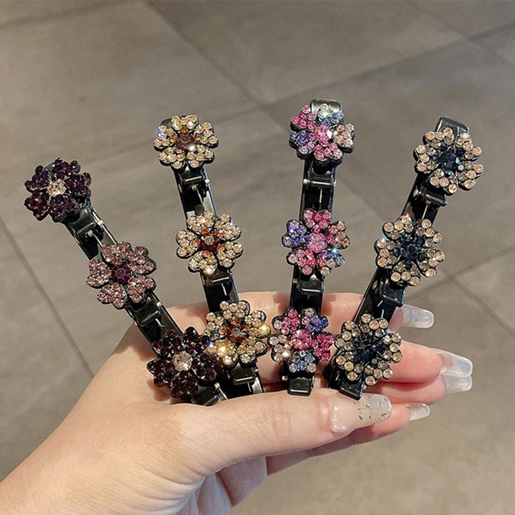 Grampos De Cabelo Decorados Com Strass Adicionam Brilho Ao Penteado ...