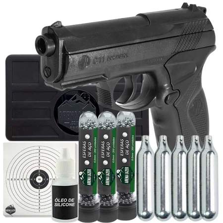 Kit Completo Airgun: Rossi C11 6mm CO2 Polímero - Potência e Precisão!