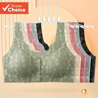 Sutiã De Fechamento Frontal Confortável Para Idosos , Suporte De Elevação Sem Fio , Costura , Macio , Mãe De Enfermagem em Oferta na Shopee
