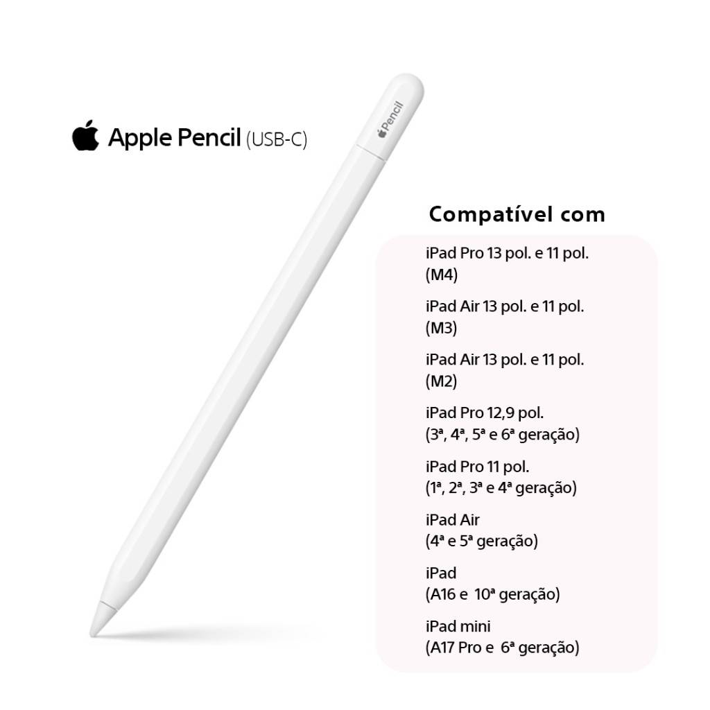 Caneta Original Apple Pencil Pro ou Pencil USB-C Novo Lacrado