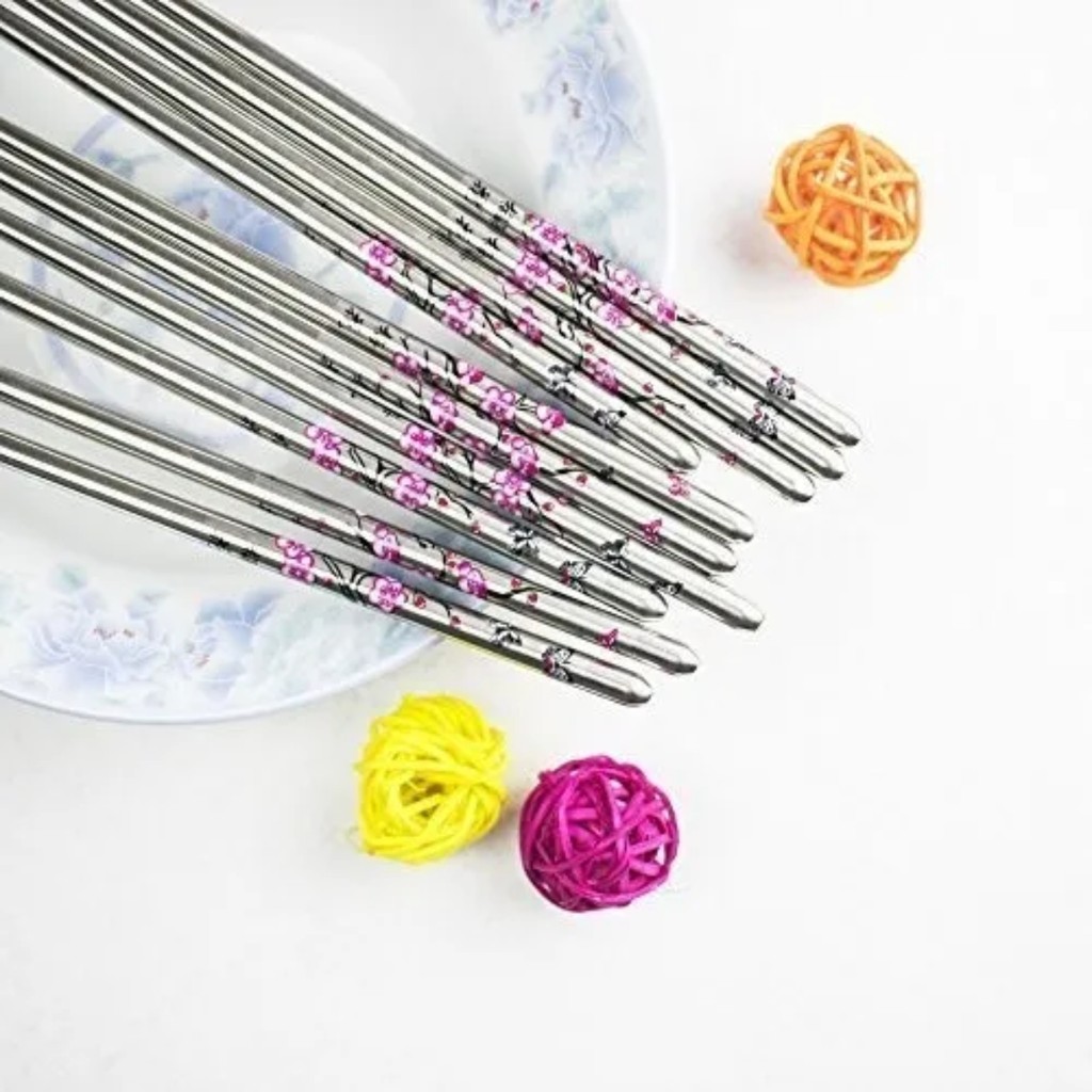 Hashi Metal Coreano Flor de Sakura 1 Par | Shopee Brasil