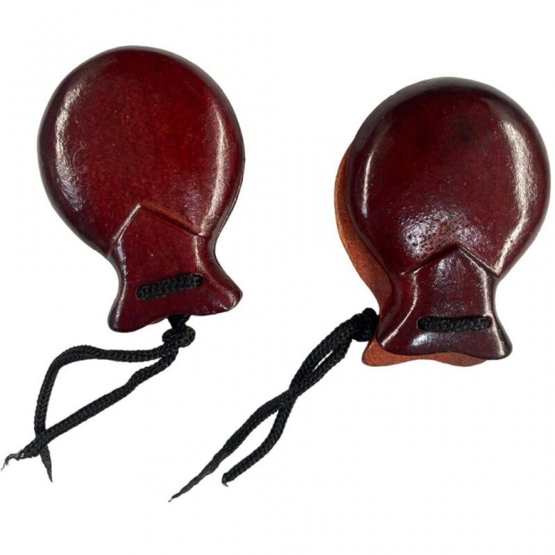 Castanholas Espanholas Madeira Escura 2 pares com 9 cm | Shopee Brasil