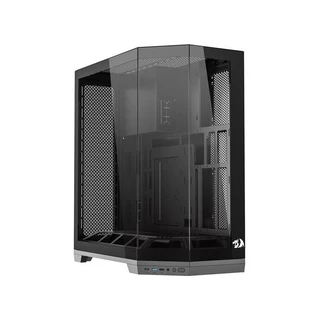 Gabinete Gamer Preto Redragon Edge para Water Cooler em vidro ATX micro ATX ou mini ITX sem fans CA-608 design inovador