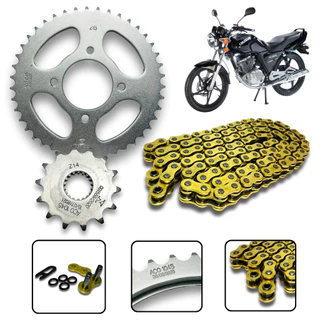 Kit Transmissão Suzuki Yes 125 2005 A 2016 Dourada Retentor