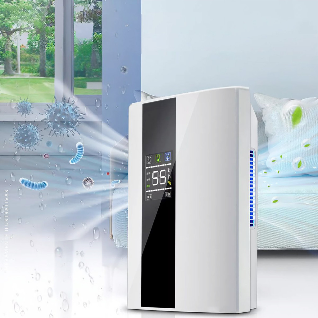 Desumidificador de Ar Elétrico 2000ml 2 Litros Antimofo P/ Casa Quarto ...