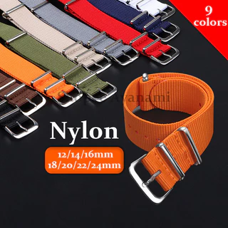 18mm 20mm 22mm 24mm Pulseira De Relógio De Lona De Nylon 12mm 14mm 16mm Zulu Nato Universal De Uma Peça