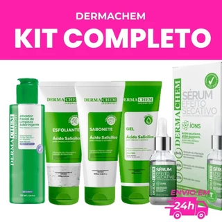 KIT SKIN CARE ANTIOLEOSIDADE DERMACHEM 5 ITENS