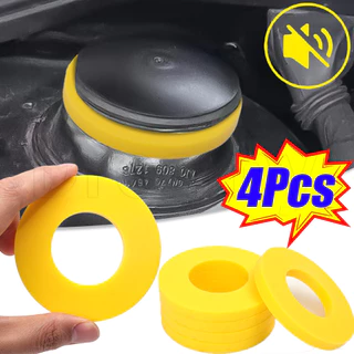 4Pcs Anel De Borracha Do Capô Dianteiro Carro-Amortecedores Silenciador-Junta Universal De Amortecimento De Choques-Protetor De Bucha Automática-De Suspensão Das Torres