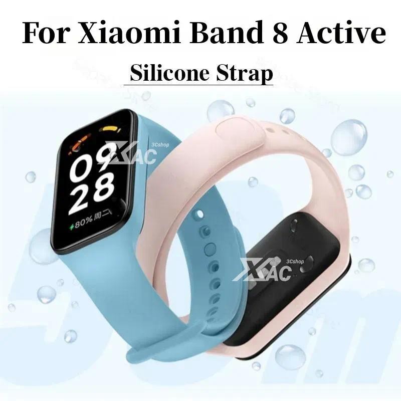 Bracelet En Silicone De Rechange Pour Xiaomi Smart Band 8 Active - Bracelet Confortable Et Léger