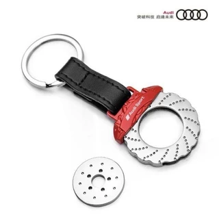 Chaveiro De Disco De Freio Audi Genuíno Liga De Couro