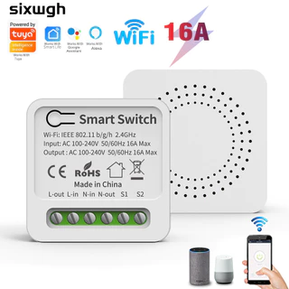 16A Tuya Wifi Smart Switch Suporta Life APP Funciona Com Alexa Google Home Para Chegar Ao Controle De vioce