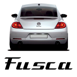 Emblema Fusca Tsi 2013/2016 Adesivo Traseiro Preto Resinado