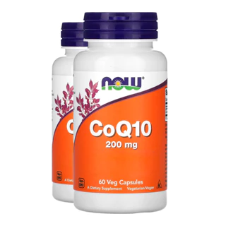 Kit 2x Coenzima CoQ10 200mg Now Foods 60 Veg Cápsulas Importado/Made in Usa