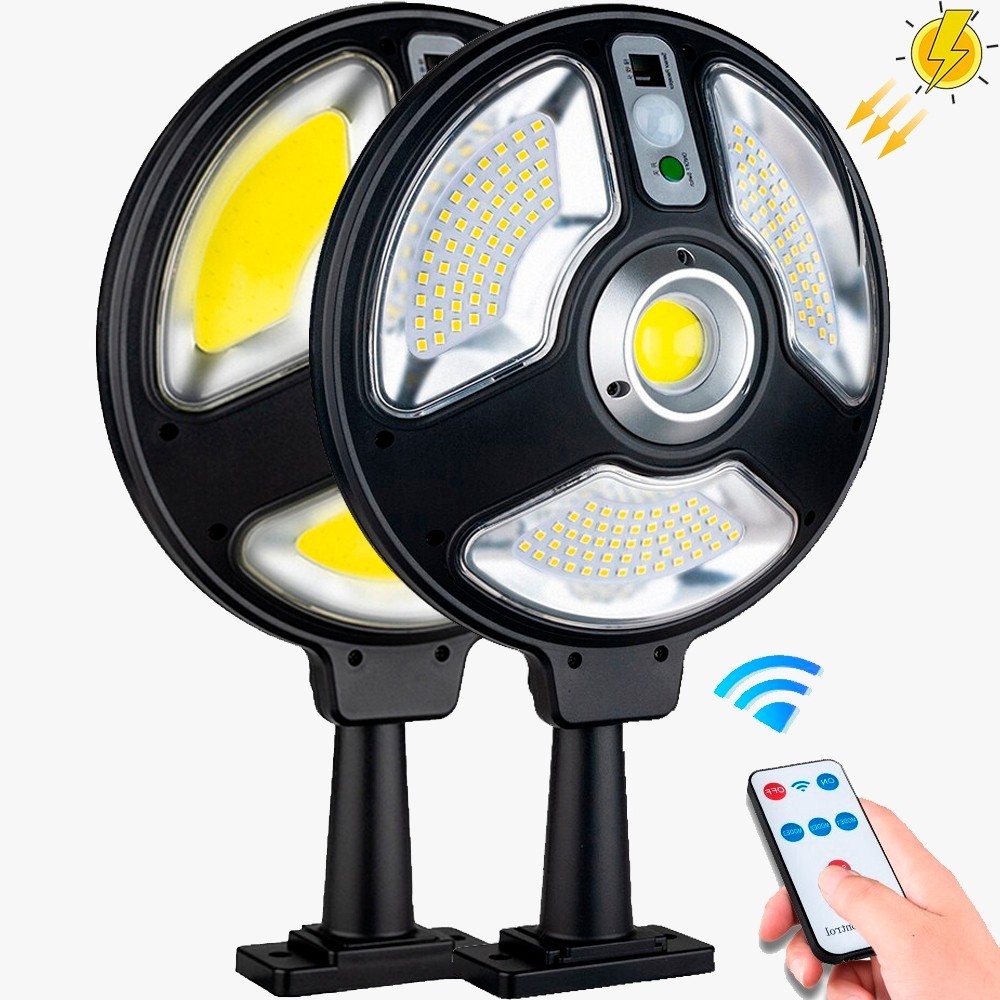 Luminária Publica Solar 20w/23w Rua Led Refletor IP 65 128 Cob
