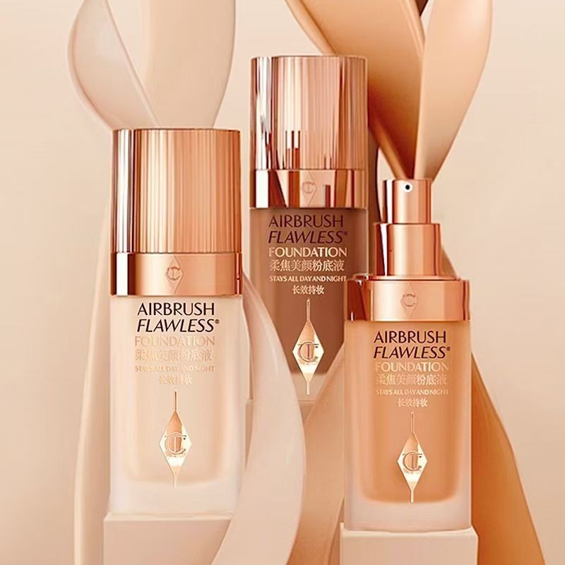 Charlotte Tilbury/CT Liquid Foundation Natural De Longa Duração Base Líquida Impecável Hidratante Fosco Maquiagem Facial
