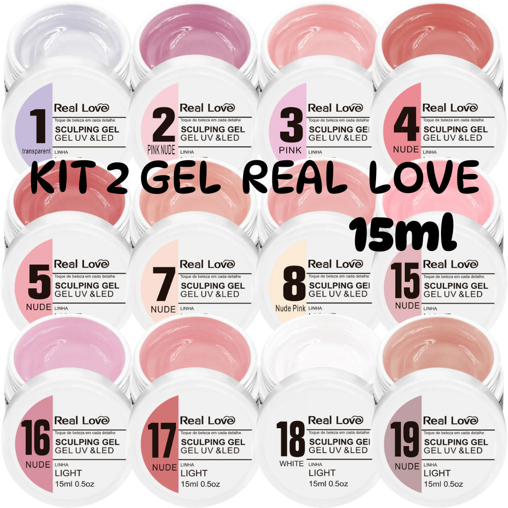 Kit Especial 2 Sculping Gel Real Love 15 ML Linha Light
