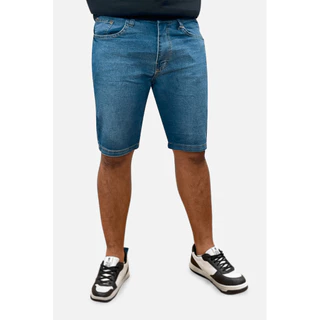 Bermuda Masculina Jeans Slim Básica Polo Wear Jeans Medio
