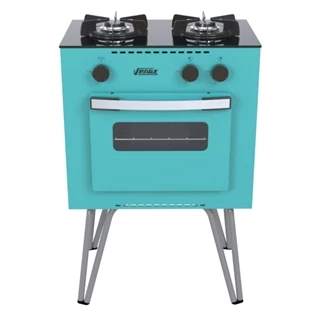Fogão Portátil Venax Mini Cook 2 Bocas a Gas Verde