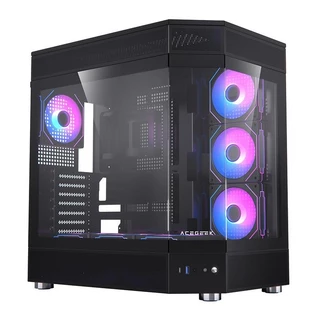Gabinete Gamer Acegeek Icecube, Mid-Tower, Lateral de Vidro, Preto, AG-ICECUBE-BK em Oferta na Shopee