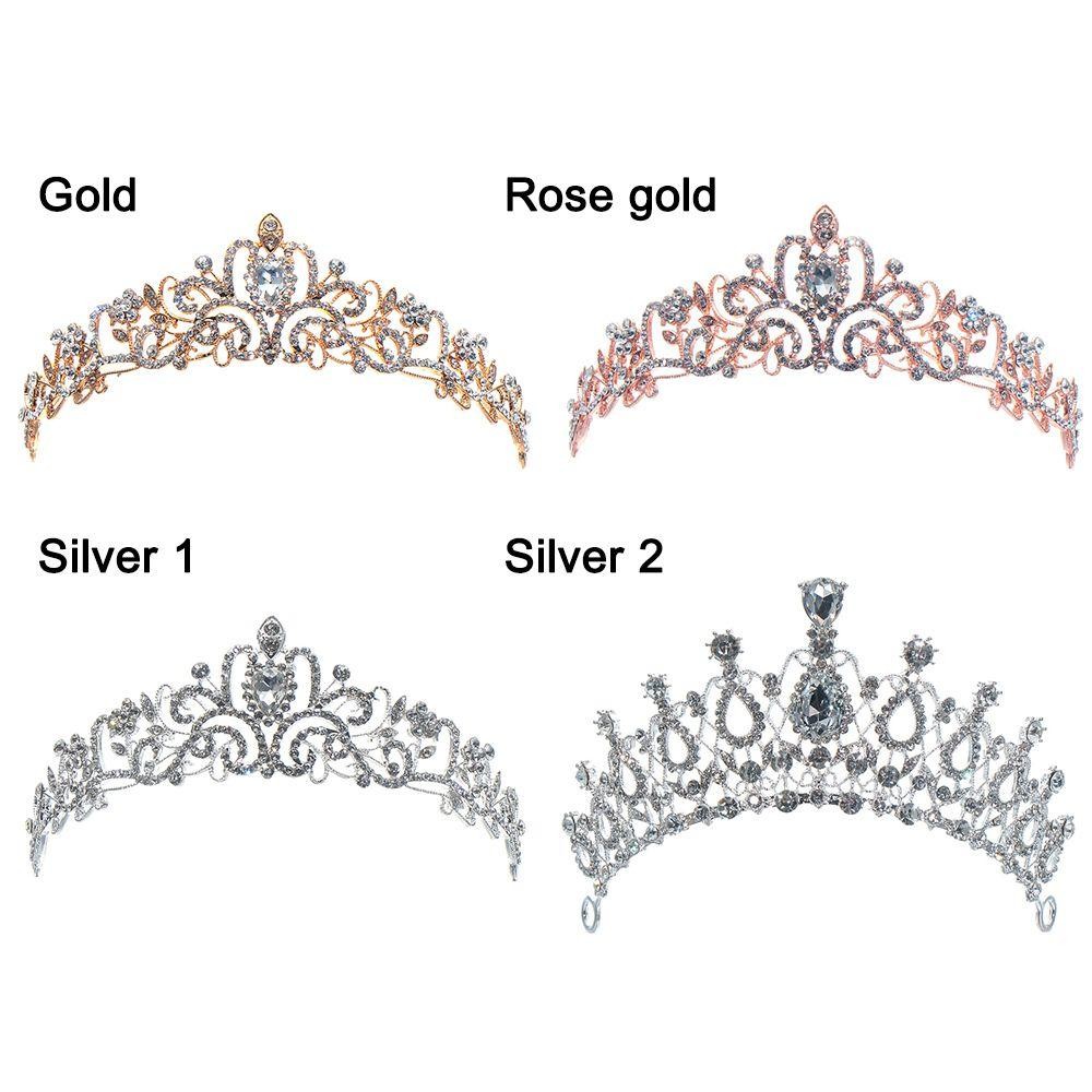 [peasee] Coroa De Tiara De Prata , Acessórios Para Cabelo De Noiva 