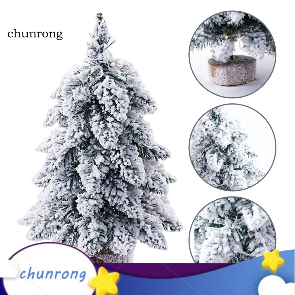 Indoor Outdoor Christmas Tree Frosted Pine Needle Mini Ornament with