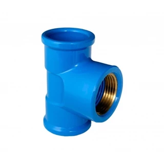 Tee Soldável Plastilit com Bucha Latão Azul 25mm x 3/4 Embalagem com 20 Unidades em Oferta na Shopee