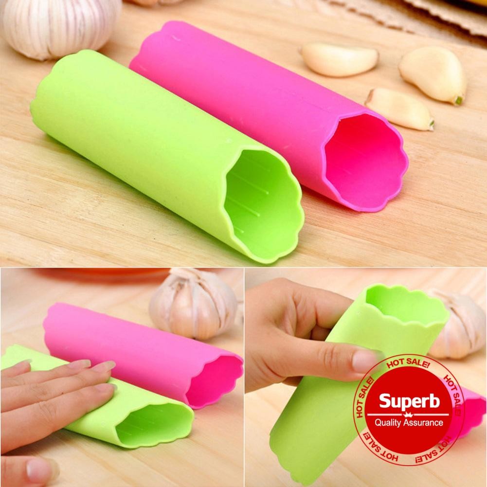 Cozinha Grau Alimentício Silicone Alho Stripper Ferramenta Prática Rolo Descascador Peeling T1m1