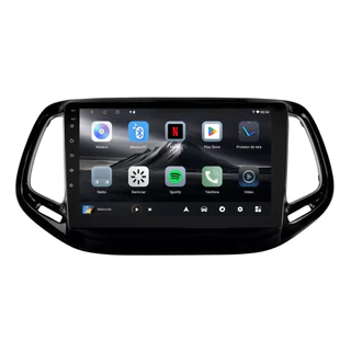 Central Multimídia Jeep Compass 2017/2021 Adak G2 Tela de 9" QLED 2GB 64GB Android Auto e Carplay + Cãmera de ré