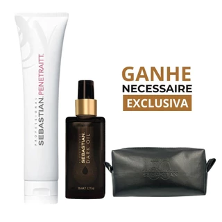 Kit Sebastian Oléo Professional Dark Oil e Masc Penetraitt + Necessaire