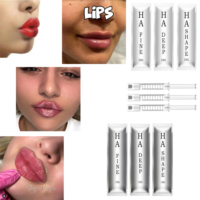 1ml/2ml HA Lip Gloss Máscara Ácido Hialurônico Cuidados com a Pele
